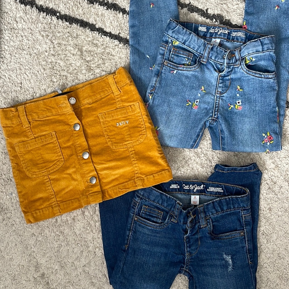 Girls 4t-5t jeans/skirt